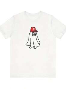Philadelphia Phillies Red October Ghost Comfortable White, Phillies Playoff Cozy Shirt, Halloween Baseball T-Shirt, 's, Wo's220g Pure Black Cotton Short Sve T-Shirt Is The Best Gift For , Best , RelaT. S, Let Them Feel Cool And Comfortable In Summertops WoM. In Fall Outfit. S For WoM. In VaC. Ation OutfiT. S WoM. At Halloween Costume - 白2 - 查看 1