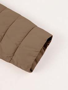 Giolshon Women's Plus Size Casual Hooded Jacket For Autumn/Winter, With Pockets, Layerable, Suitable For Cold Weather Commuting - Mocha - View 8