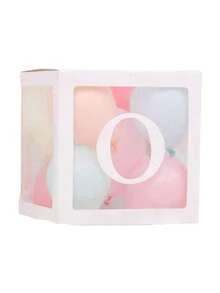 Scatola trasparente per decorazione festa di compleanno, decorazione per gender reveal, scatola singola per palloncini, forniture per feste di compleanno, creazione di atmosfera, decorazione per feste di celebrazione - Bianco - Visualizzare 14