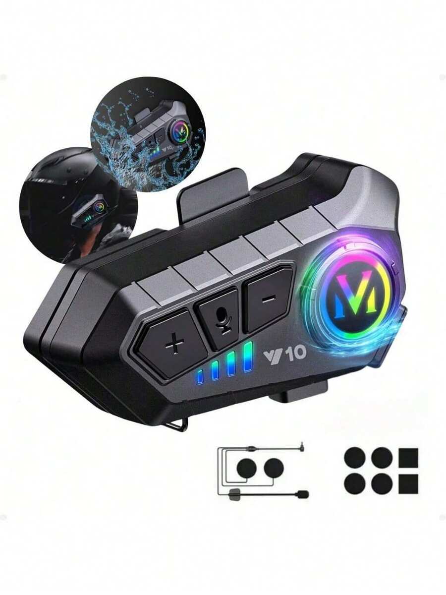 Wireless Bluetooth RGB Helmet Headset - 1 đơn vị - Xem 1