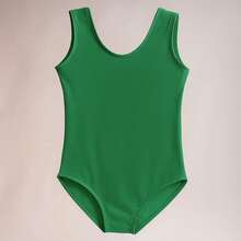 Girls' Leotard Tank Top Uniform Ballet Jazz Gymnastics Colorful 04 To 14 - Dark Green - View 2