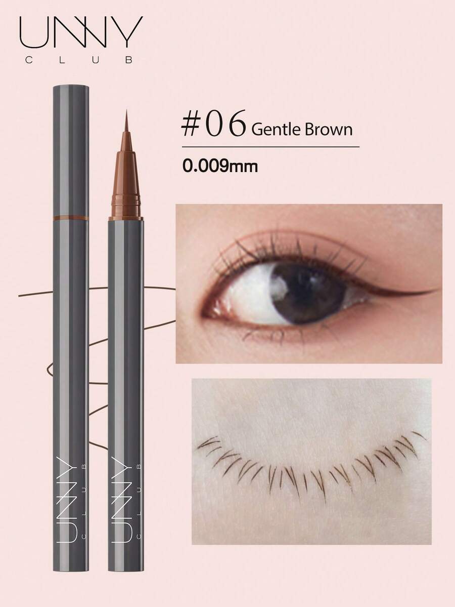 unny club Bút kẻ mắt nước siêu mảnh 0.55ml 0.009mm, thích hợp cho đường viền mi dưới và chân mi, màu sắc đậm, mực chảy mượt, nhanh khô, chống thấm nước và mồ hôi.