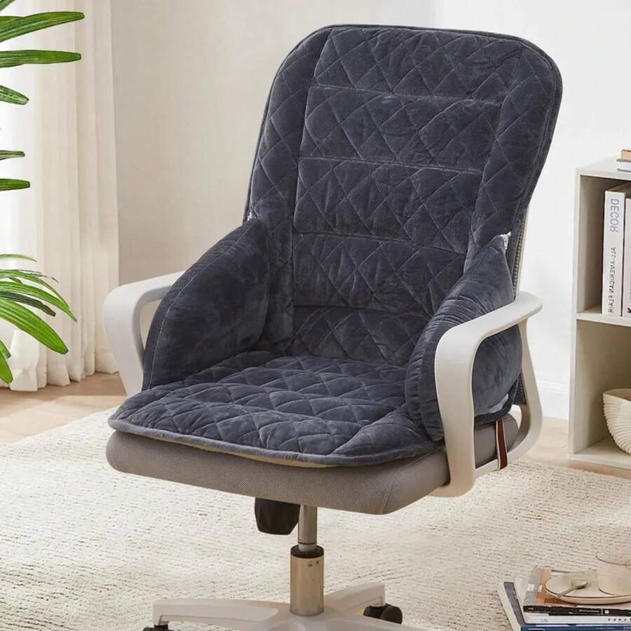 1 pieza Cojín de respaldo integrado Cojín de apoyo lumbar para oficina Cojín de silla universal sin costuras