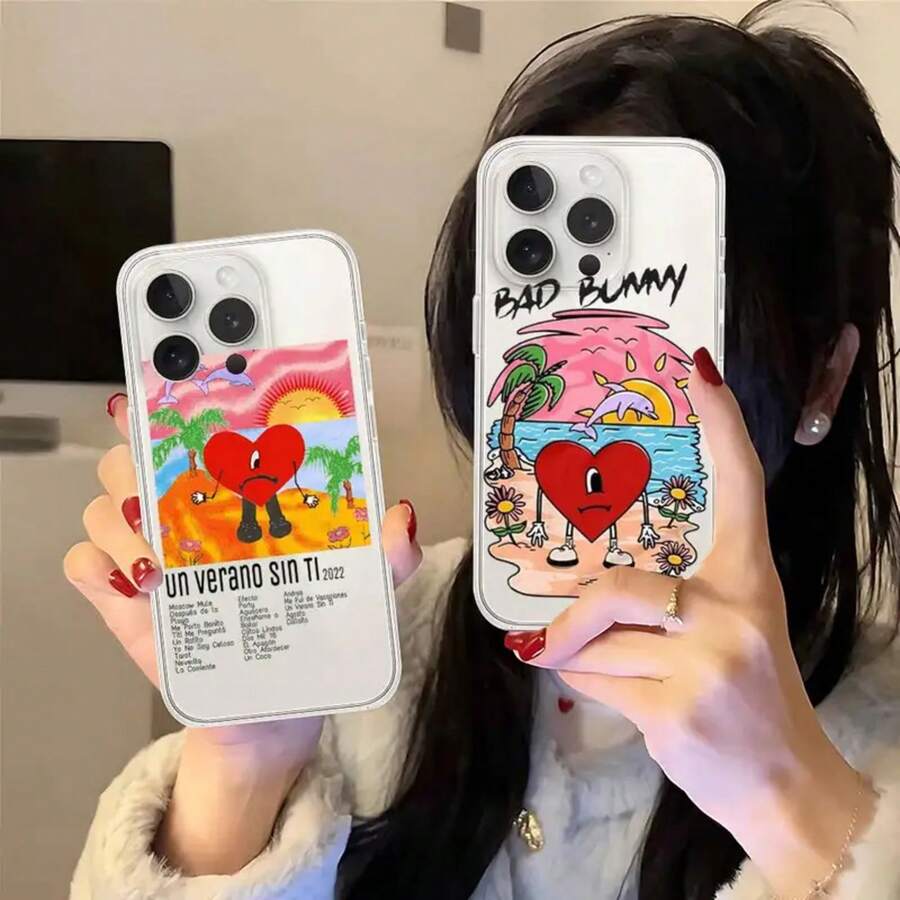 Custodia per telefono Yo Perreo Maluma compatibile con 17, 16, 15, 14 Plus, 13, 12, 11 Pro Max, cover posteriore trasparente e antiurto, compatibile con custodia 17, custodia 17 Pro, custodia 17 Pro Max