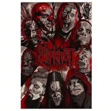 1pc Frameless  Band Poster, HD Canvas Print, Gothic Dark Aesthetic Decor For Living Room, Bedroom, Office, Or Cafe, 12x18 Inches, Red, Black & Gray Theme, Durable & High-Quality Artwork, Art - 彩色 - 查看 2