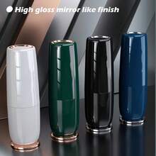 Compact White Travel Toothbrush Holder Case With Ventilation Hole, Portable Travel Toothbrush Cup With Cover, Storage Container For Trip Bathroom - 奢華藍 - 查看 3