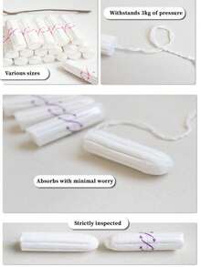 18pcs Tampons, Finger/Regular Insertion, Light/Regular/Super Absorbency, Unscented, Built-In Applicator, Menstrual Tampons, Suitable For Swimming - Tampon (referring to the Entry) - View 7