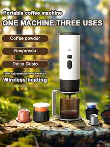 NEW Capsule Italian Coffee Machine, Household Small Portable Outdoor Car Wireless Electric Extraction Espresso Powder Machine, - Multicolor - View 3