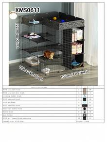 Indoor Cat Cage Home Cat Villa Cat House Rabbit Cage With Partial Storage Layer Small Dog Cage Dog Game Fence Cat Fence - Multicolor - View 23