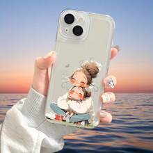 Funda de teléfono transparente de alta calidad con tema espacial y diseño de madre e hija, elegante y simple, funda de protección creativa personalizada, a prueba de golpes y anticaídas, resistente a la suciedad y duradera, adecuada para  17.17 Pro...17 Pro Max...17 Agua. 16.16 Pro...16 Pro Máx.16 más.. 15.15 Pro Max...15 Pro...15 más.. 14.14 Pro...14 más..14 Pro Max... 13.13 Pro...13 Pro Max...12.12 Pro...12 Pro Max...11.11 Pro...11 Pro Máx.XR.X.XS.XS máx.Se.MiNi- Regalo Ideal para Cumpleaños/Día de San Valentín/Espeso/Novia - Transparente 1101 - Ver 8