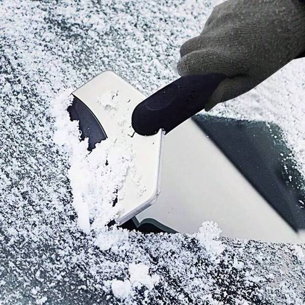 Ice Scraper Frost Remover Snow Brush Windshield Car Window Scratch-Free Ice Breaker Shovel Cleaning Tool Car Winter Accessories For Car, Truck, SUV (Black),Car Accessories