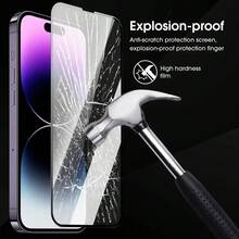 BOLLYMORE 3pcs/Set High Definition Clear Tempered Glass Screen Protector Compatible With Iphone 16/17 Pro Max, Also Compatible With Iphone 17/17 Pro/17 Pro Max/17 Air - Clear - View 5