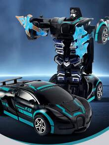 Transforming Robot Car Toy - Creative & Fun Car To Robot Mode Transformation,New Cool Kids Transforming Robot Toy, One-Button Transformation, Inertia Collision, Stress Relief, Christmas Gift For Boys Aged 3+,Kids Toys,Transformer Car,Toy Cars,Robots,Toys,Christmas,Boys Toys,Games For Kids,Boys Toys Age 4-6