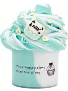 1/5pcs Cute Bubble Tea Butter Slime Set, Suitable For Children, Party Favors, Elastic Non-Sticky Colorful Scented Slime, Stress Relief Toy, Gift For Boys And Girls, Children With Fidgeting, Slime Clay, Honey Slime, Purple Slime, Girls Slime, Pink, Children Skin Care, Stretchy Slime (Random Stickers) - Multicolor - View 10