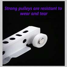 1 套黑色粉末涂层碳钢家具抽屉滑轨套件、抽屉轨道硬件、适合大多数底部/侧面安装抽屉、抽屉滚轮、梳妆台抽屉滑轨支架滚轮导轨、家具滑动柜抽屉滑轨