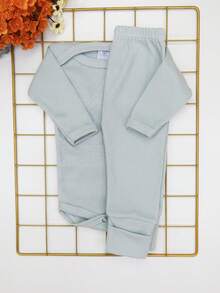 2-Piece Newborn Baby Set Long Sleeve Summer Ribbed Knit / Shades Of Green - 綠色 - 查看 4
