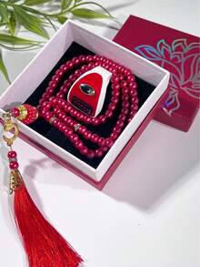 1pc 99 Beads Pearl Rosary Gift Set, Includes Multi-Function Counter & Elegant Gold Tassel Decor, Essential Buddhist Prayer Bead Set For Spiritual Practice, Suitable For Gift Or Personal Use - Multicolor - View 16