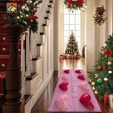 1 buc/2 buc covoraș antiderapant pentru baie cu model în formă de inimă roz, covoraș antiderapant din super fibre, covoraș absorbant din imitație de cașmir cu uscare rapidă, potrivit pentru uși, băi, bucătării și alte ocazii, lavabil la mașină, antiderapant, decorare zilnică, poate fi oferit cadou - Multicolor - Vizualizare 5