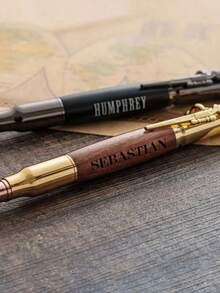 Engraved Rifle Pen Set Gift, Custom Pens, Personalized Bolt Action Pen, Personalized Wood Pen, Dad Gift Ideas, Gift For Groomsmen,Multi-Functional,Waterproof,Ornamental,Reusable,Colorful,Vintage,Cute,Modern,Custom,Personalized,Unique,Customized,Ideal Gifts - Multicolor - View 4