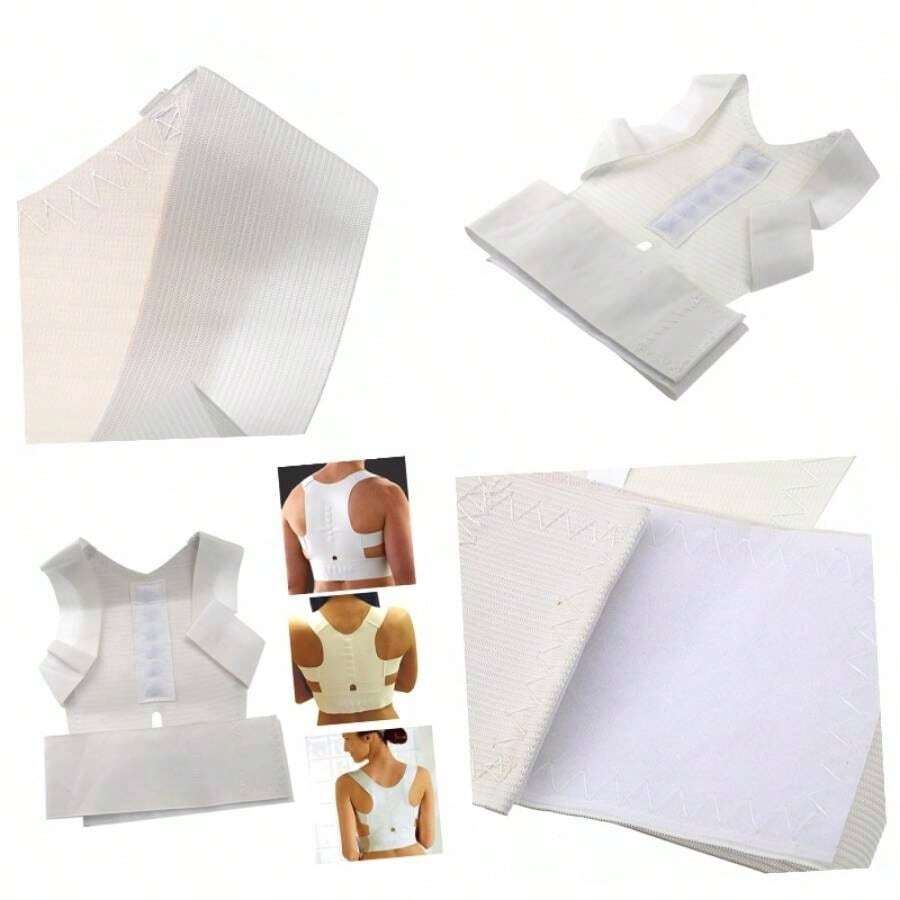 2piezas Postural Magntico Unisex Faja Soporte Espalda y Hombros nico Color Blanco Diseo Ergonmico Imnes Para Mejorar La Postura y El - mediumx3pcs + como se muestra x 3 piezas - Ver 1