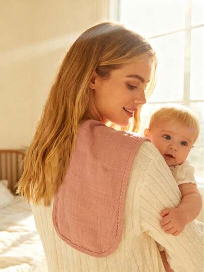 4 Packs Baby Towels, Multi-Purpose And Suitable For Both Boys And Girls, Can Be Used As Burping Cloths, Baby Nursing Covers, Bath Towels, Face Towels, And Diaper Pads For Infants.