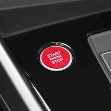 Car Engine Start Button Sticker Compatible With Audi A3 8Y S3 RS3 Sportback 2021-2025 For Alcantara Key Ignition Button Trim Interior Molding Accessories (Suede Red) - 絨面紅 - 查看 1