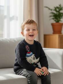 Young Boys Sweaters - Gris Oxford - View 1