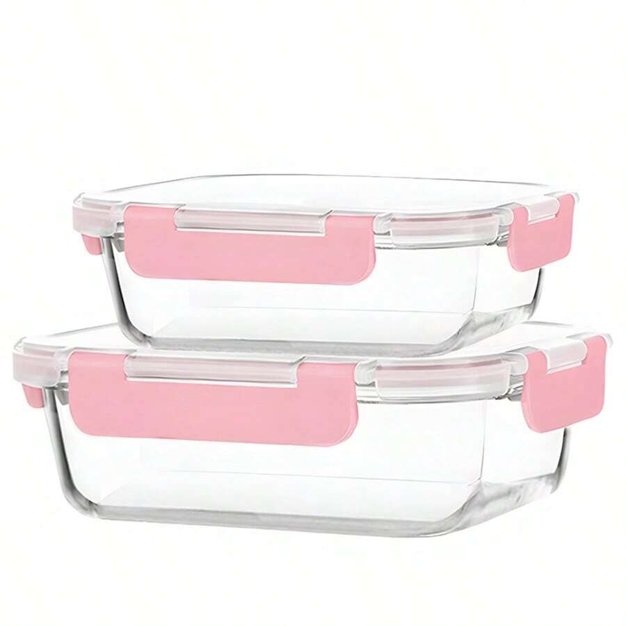 SHElN Glass Food Storage Container With High Borosilicate Glass, Leak-Proof Lids, And 10-Piece Set, Microwave & Oven For Kitchen, Fridge, And Office Use, Perfect For Families And Cooking Enthusiasts