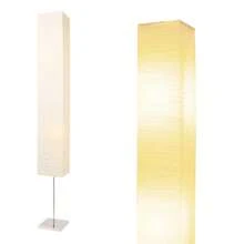 HonoDing Japanese Paper Floor Lamp With Rice Paper Shade - Corner Lamp For Home Decor Bedroom, Office & Living Room - Beige Halloween Decorations ,Lights For Room(Square) - US A Type Plug(110-127V) - View 2