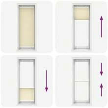Tende plissettate crema 75x200 cm larghezza tessuto 74,4 cm poliestere - Crema - Visualizzare 3