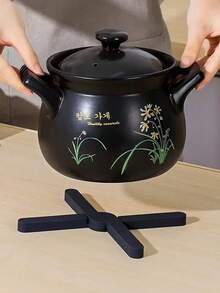 4 件硅胶耐热垫可折叠锅垫餐桌垫盘子十字托杯垫厨房餐桌垫 - 彩色 - 查看 3