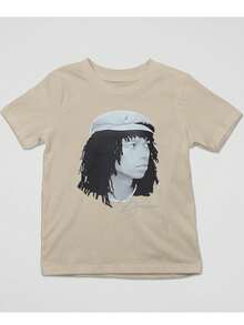 Basic T-Shirt With Djavan Print, New Model - Cappuccino - View 1