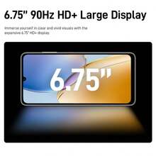 Zte,Smartphone,A56,Unlocked,Android 15.(4GB RAM+8GB Fusion)+128GB ROM,5000mAh Battery,Dual SIM 4G,90Hz,NFC Is Supported,4G LTE,Global Version - Black - View 9