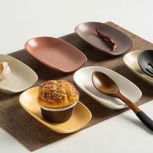 Japanese Style High-End Kitchen Utensil Storage Dish, Ceramic Spoon Rest, Spoon Holder, Spatula & Ladle Rack, Kitchen & Restaurant Spoon Caddy, Coffee Bar Accessories, Buffet Spoon & Ladle Tray, Small Baking Tool Holder, Vintage Style In Multiple Colors