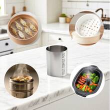 Silicone Steamer Basket Divider Only For Thermomix TM7, With 304 Stainless Steel Steam Fireplace Base For TM7/6/5/31 & Monsieur Cuisine Models, Multilevel Meal Prep Kit - Multicolor - View 11