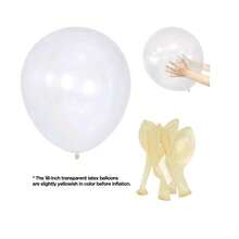 18pcs/Set Christmas Party Decorative Balloons, 18" Red Star/Pentagram Foil Balloons, 18" Clear Latex Balloons (For Welcoming New Year, Greeting Elves), 10" Red And Green Latex Balloons, Suitable For New Year's Eve Decoration In 2026. - Multicolor - View 7