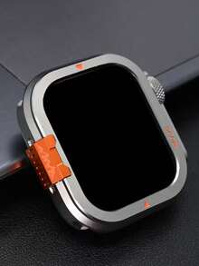 金属表壳兼容 Series 11/Series10 42 毫米 46 毫米，坚固的保险杠保护器 [变成超大 49 毫米 3/2/1 外观]，硬框架带后盖时尚配件适用于 45 毫米 44 毫米保护壳保护套保险杠框架适用于 Watch Series 9 8 7 6 5 4 SE