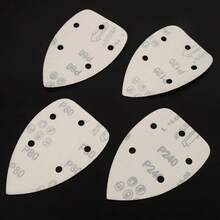40pcs Sanding Sheets Hook And Loop Mouse Sanding Pads Sander Paper Triangle Disc - 紅棕色 - 查看 4