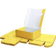 12x9x4 Inch Gift Shipping Boxes Bulk 20 Pack Yellow, Tab Lock Tuck Top Mailing Boxes For Packaging Small Business, Medium Cardboard Mailer Boxes For Wrapping Present,23941183 - Mustard Yellow - View 1