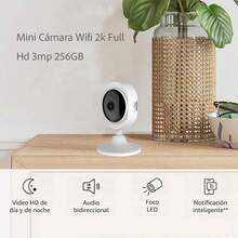 Mini C¡mara Wifi 2k Full Hd 3mp Detección Inteligente 256gb - Tipo de Enchufe A USA (110-127V) - Ver 8