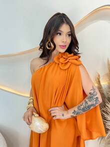 Flower Party Dress - Orange - View 6