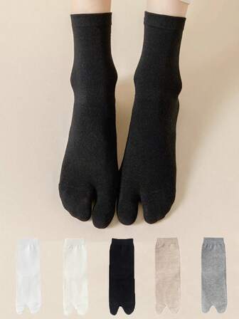 3 pares de calcetines de tubo medio transpirables, suaves y de estilo regular sin hueso de unicolor para hombres y mujeres en primavera y otoño