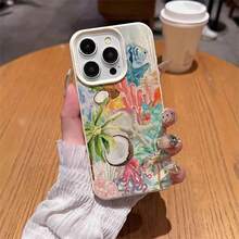 1pc TPU Material Fresh Coconut Tree, Coral, Shell Pattern Phone Case Suitable For IPhone 17 Pro Max,International Version, Not The Domestic Version - White - View 4
