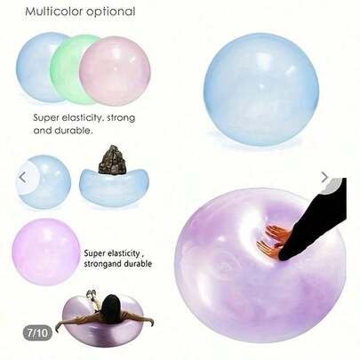 1/2 Stücke aufblasbarer Bubble Ball - transparenter TPR Wasserbubble Spielzeug, Outdoor Unterhaltung, Strandspiel und Party - ideal für Partyspiele und Aktivitäten, transparente Strandballons, Outdoor-Spielzeug, Strand, Schwimmbad, Garten, Party Outdoor Spielzeug Ausrüstung | Lustiges Design | Strapazierfähiger Gummiball, Bubble Spaß