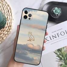 Drake O-OvO OWL Phone Case Covercompatible with  16,15,14,13,12 Mini 11 Pro XR,X,XS,MAX 7,8 Plus Silicone Cover Soft Black,Covercompatible with  17 Hülle, 17 pro Hülle, 17 promax Hülle,