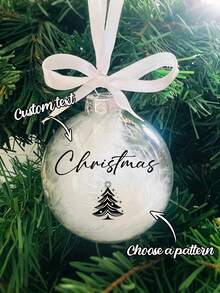 زينة شجرة عيد الميلاد المخصصة، نص مخصص، اختيار نمط، ديكور شجرة عيد الميلاد، كرات عيد الميلاد، رنة، شجرة عيد الميلاد، ديكورات عيد الميلاد، ديكور عيد الميلاد المخصص، زينة شجرة عيد الميلاد، زينة شجرة عيد الميلاد المخصصة