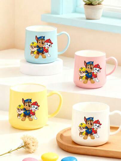 Paw Patrol 1Pc PAW PATROL Multi-Purpose Large-Capacity Water Bottle Is Available In White, Blue, Red, And Yellow. It's Shatter-Resistant , And Features A Double-Padded Handle For Easy Use. It's Perfect For Everyday Home Hydration, Portable And Lightweight, Making It The Perfect Gift For Christmas, Birthdays, Or Halloween.