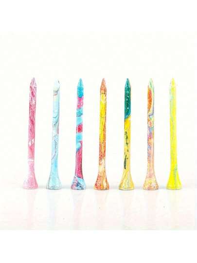 10/20 Pcs High-Quality Wooden Golf Tees, 10/20 Pcs Vibrant Mixed Color Wooden Golf Tees - Durable, High-Quality With Enhanced Stability & Ball Holder Design For Improved Practice,Suitable For Christmas Gifts