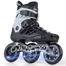 OBENSKY Adult Inline Speed Skates For Men & Women, Black - Black - View 13
