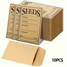 50pcs Small Seeds Envelopes Seed Packets Envelopes Seed Envelopes With Preprinted Small Envelope Collecting Template For Seeds Storage - Multicolor - View 10